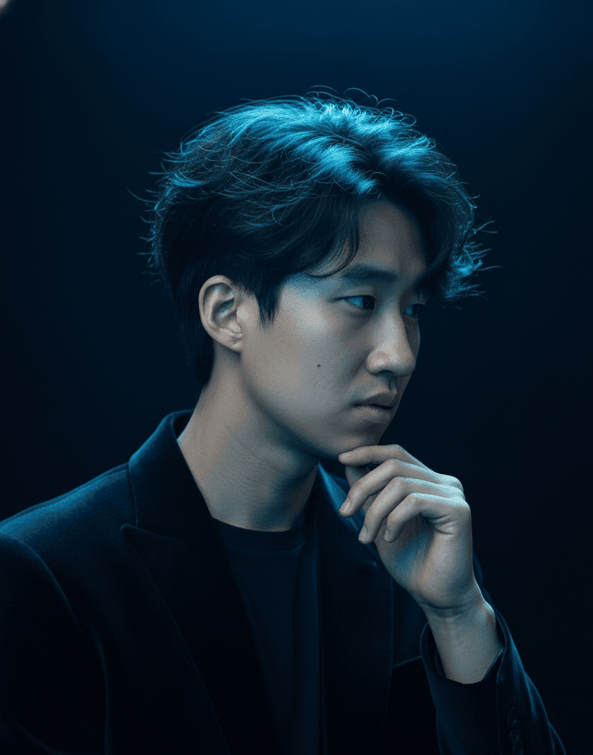 Professional portrait - side view